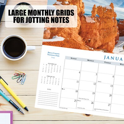 2026 Willow Creek National Parks 6.5" x 15" Monthly Wall Calendar (56271)