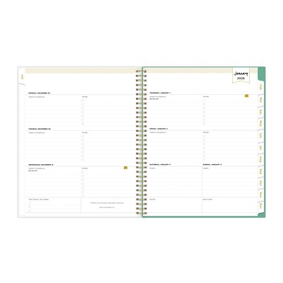2026 Blue Sky Day Designer Peyton 8.5" x 11"  Weekly & Monthly Planner, Plastic Cover, Multicolored (103618-26)