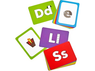 hand2mind Mnemonic Picture Alphabet Jumbo Flash Cards, 26/Set (96238)