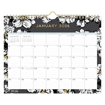 2026 Blue Sky Baccara 11 x 8.75 Monthly Desk Calendar (116052-26)