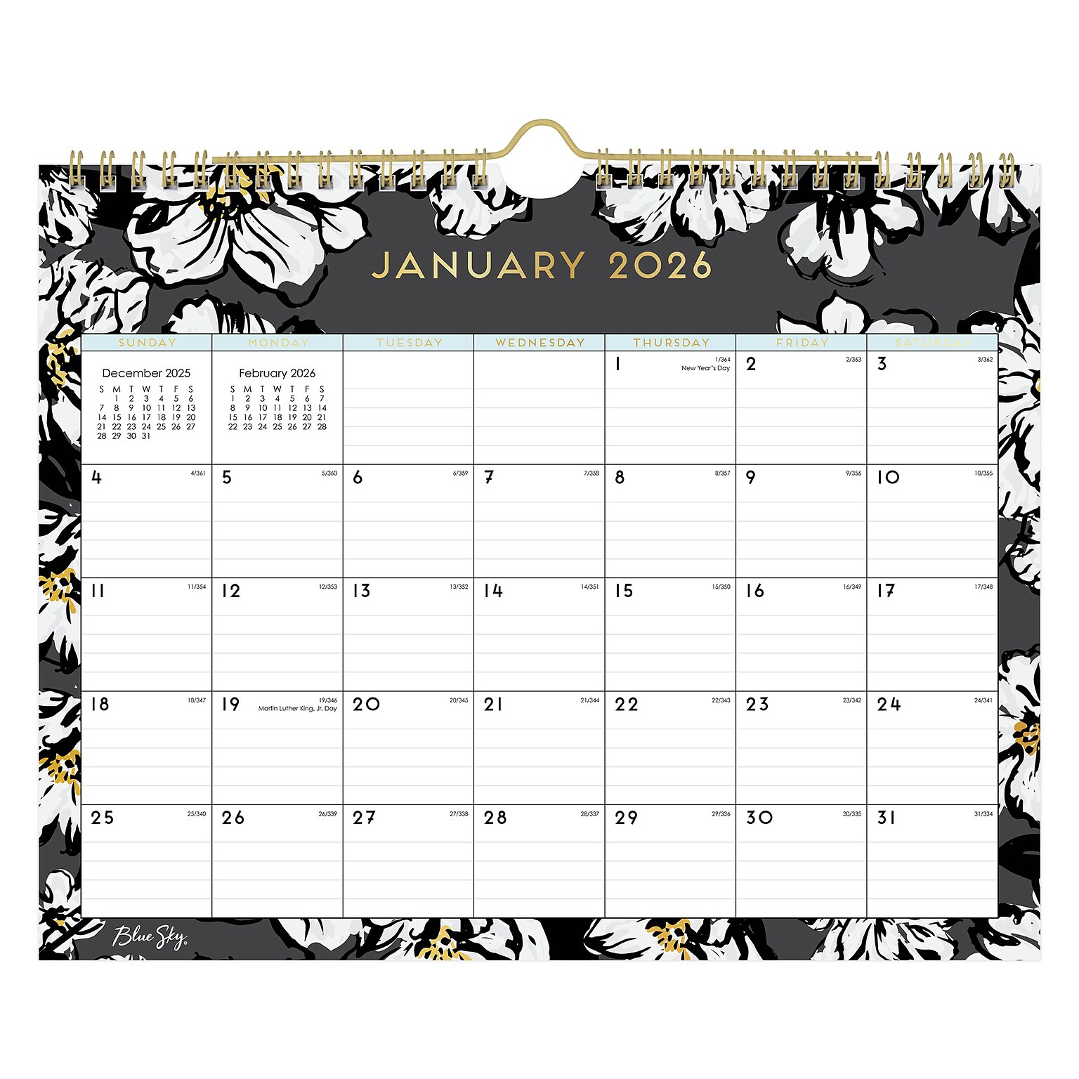 2026 Blue Sky Baccara 11 x 8.75 Monthly Desk Calendar (116052-26)