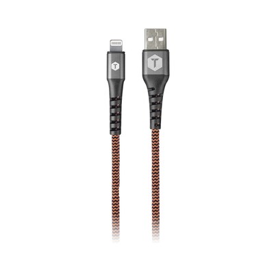 ToughTested Braided Lightning to USB-A Charging Cable, 6 ft., Black (TTFC6IP2)