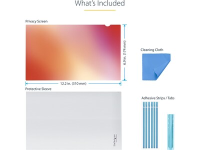 StarTech Anti-Glare Reversible Privacy Filter/Protector for 14" Widescreen Laptop, 16:9 (14G-PRIVACY-SCREEN)
