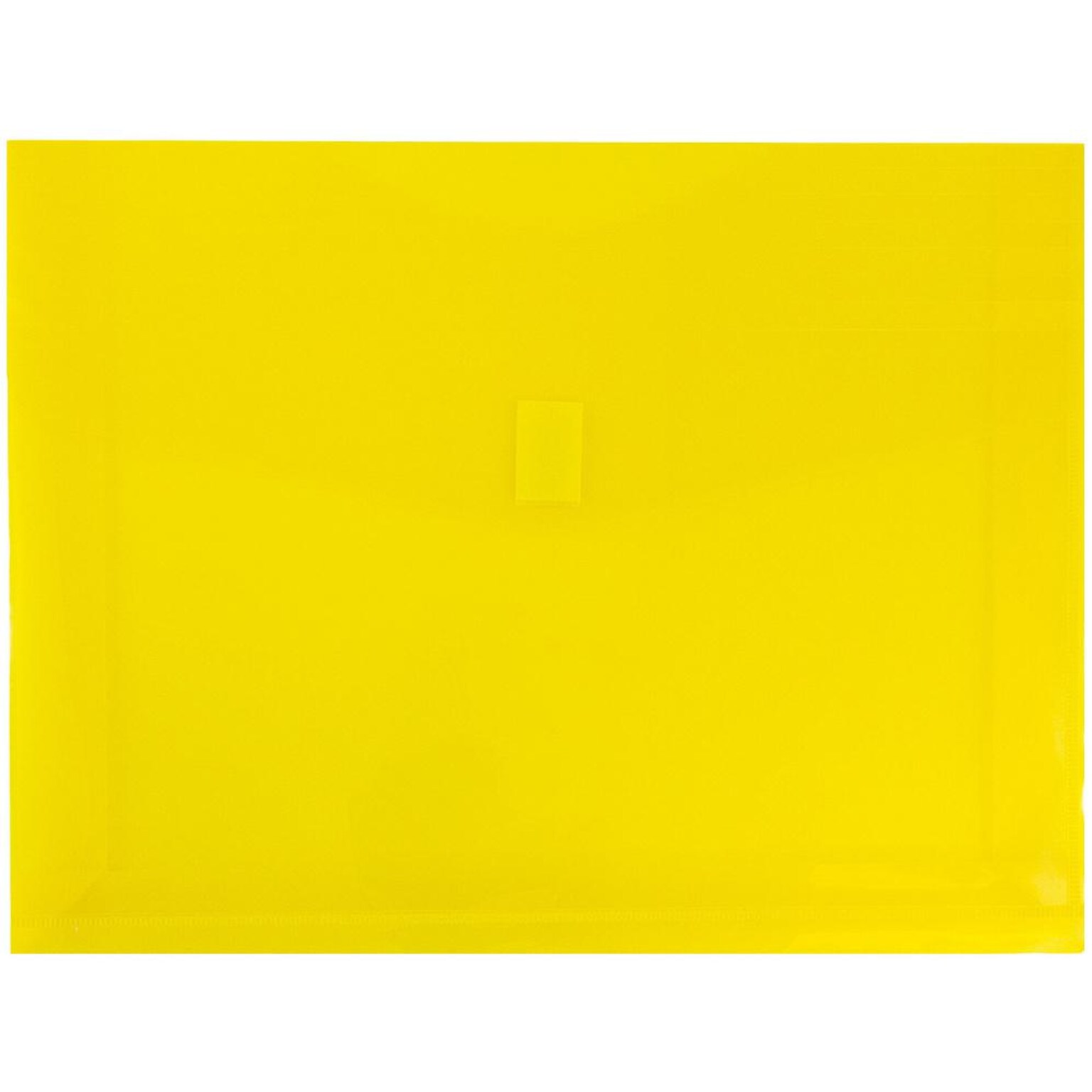 JAM Paper Premium Plastic Document File, 1 Pocket, Letter, Yellow, 3/Pack (218V2yex3)