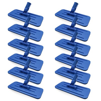 BISON LIFE EZ Scrub Cleaning Pad Holder, Blue, 12/Pack (BPKH-MS-KTSH-B-12A)