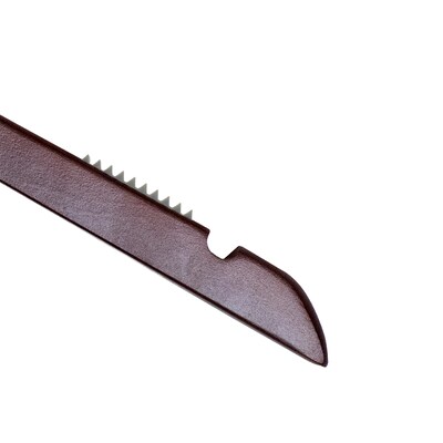 Nahanco 17" Wooden Shirt Hanger, Mahogany, 25/Pack (20317HU)