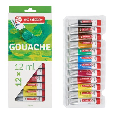 Talens Art Creation Gouache Paint, Assorted Colors, 12mL, 12/Set, 2 Sets/Bundle (TLN9021612M-2)