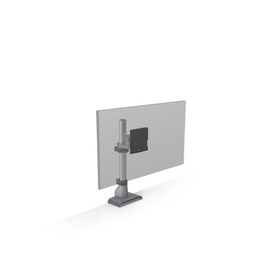 HAT Design Works E5 Adjustable Single Static Pole Monitor Arm, Up to 49, Silver (E5G-P01-SLV)