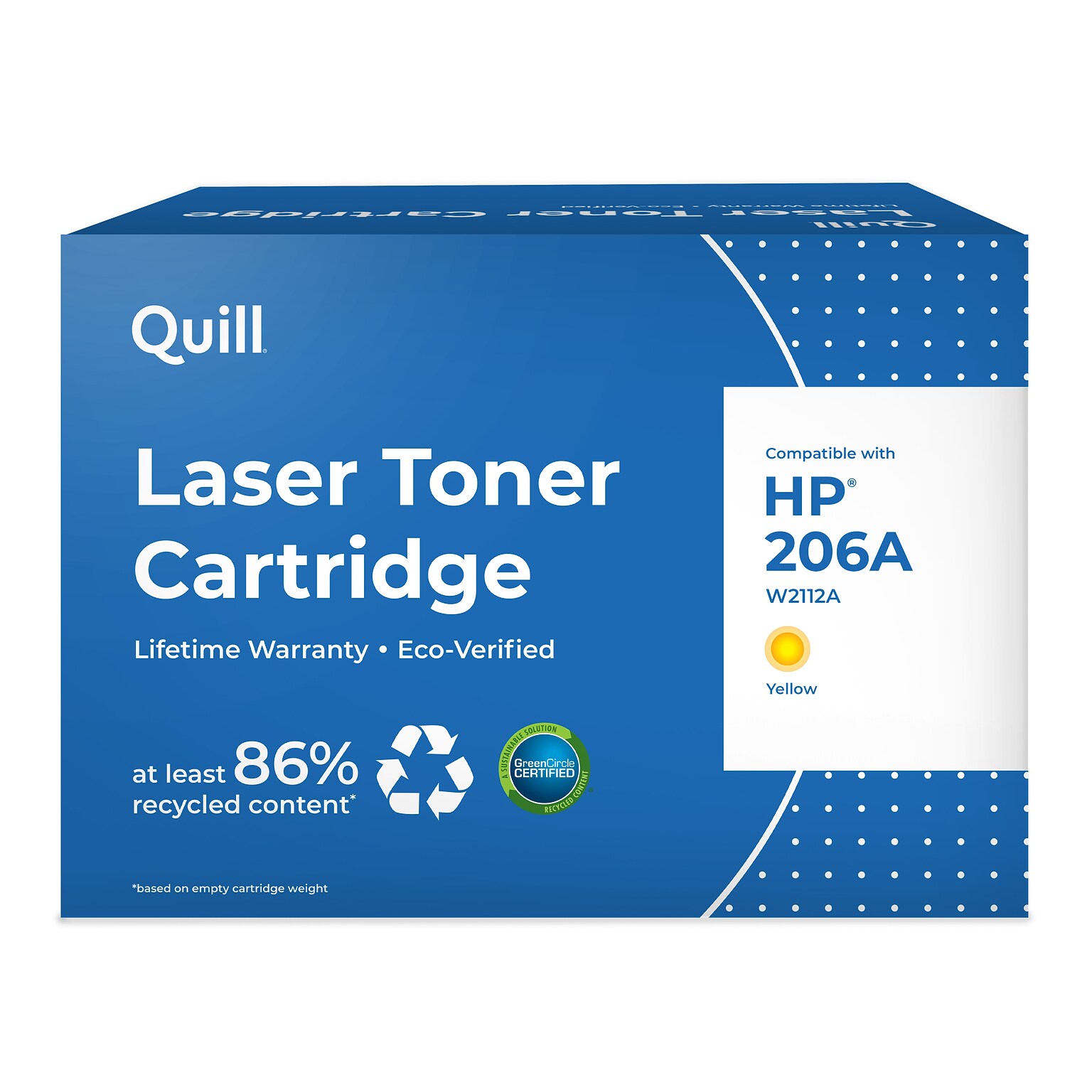 Quill Brand® Remanufactured Yellow Standard Yield Toner Cartridge Replacement for HP 206A (W2112A) (Lifetime Warranty)