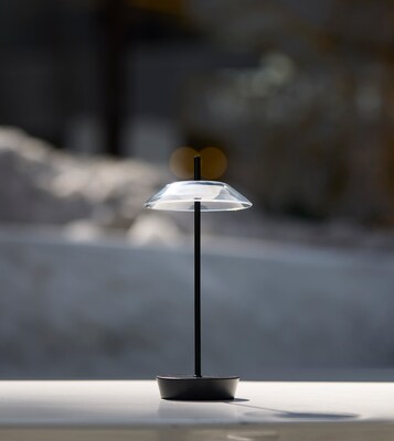 Adesso ADS360 Ako 12"H LED Table Lamp, Black/Clear Acrylic (AD9206-01)