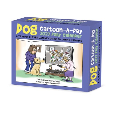 2027 Willow Creek Dog Cartoon-a-Day by Jonny Hawkins 5.4 x 6.2 Day-to-Day Calendar (63422)