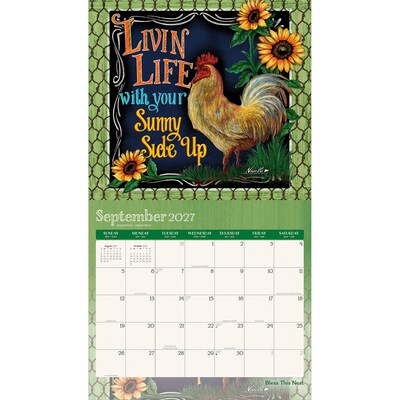 2027 BrownTrout Bless This Nest 14" x 12" Monthly Wall Calendar, Assorted Colors (9798330715978)