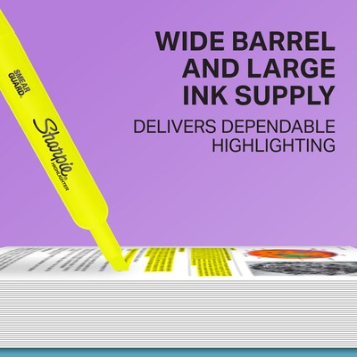 Sharpie Tank Highlighter, Chisel Tip, Assorted, Dozen (25053)
