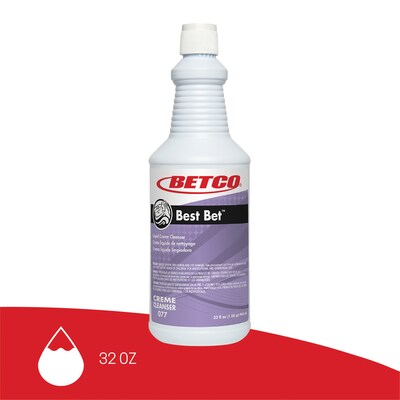 Betco Best Bet Abrasive Creme Cleanser, 32 oz., 12 Bottles/Carton (771200X)