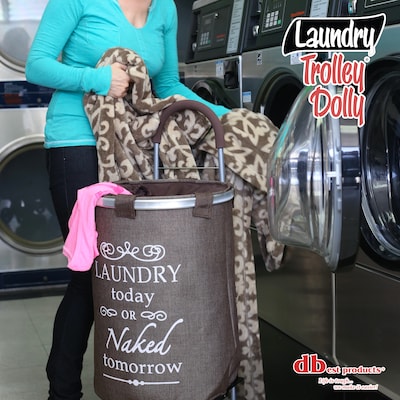 Dbest Laundry Trolley Dolly, Brown (01-563MB)