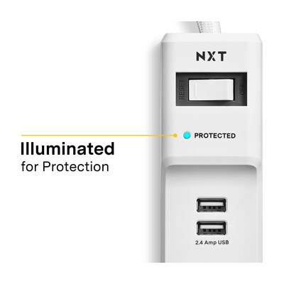 NXT Technologies™ 6-Outlet Plus USB Surge Protector, 6' Cord, 900 Joules (NX54315)