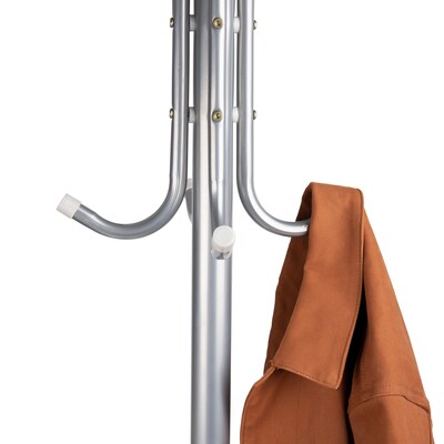 Mind Reader 68.32" x 17.5" Coat Stand, Silver, Metal (COATRACK11-SIL)