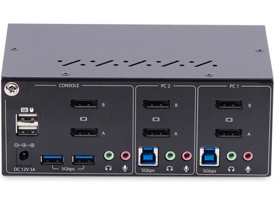 StarTech P2DD46A2-KVM-SWITCH USB DisplayPort 2-Port Dual-Monitor KVM Switch
