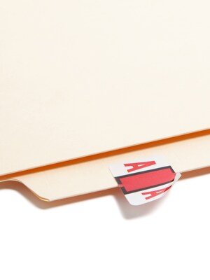 Smead BCCR Bar Style Color-Coded File Folder Labels, 1 x 1.25, Assorted Colors, 500/Rolls, 26 Roll