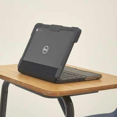 SaharaCase Venture Series Heavy Duty Case for Dell Chromebook 3100/3110/3120 Clamshell, Shock-Absorbing, Clear/Black