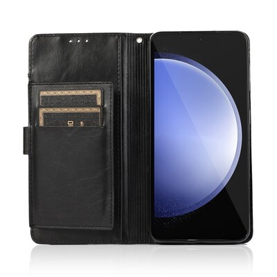 SaharaCase Indy Wallet Case for Galaxy S24 FE, Shock Absorbing, Scorpion Black (CP00718)