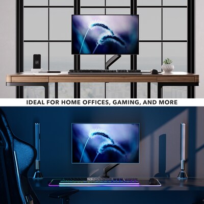 Mount-It! Adjustable Single Monitor Desk Mount with Gas Spring Arm, Up to 32" Monitor, Black (MI-1881BLK)