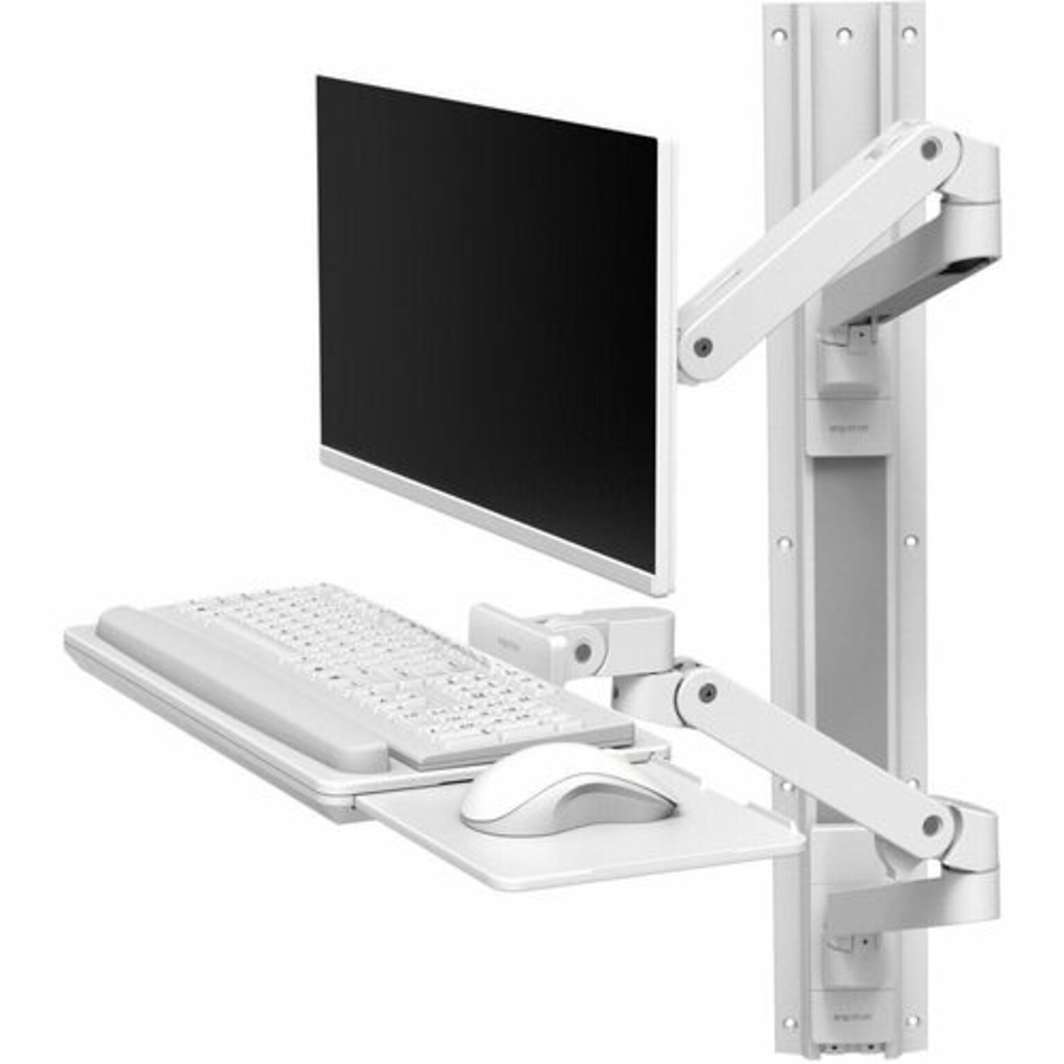 Ergotron LX Pro Adjustable Dual Monitor Mount & Stand, Up to 34, White (45-696-290)
