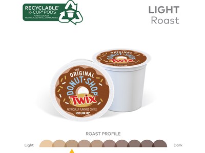 The Original Donut Shop Twix Coffee Keurig K-Cup Pods, Light Roast, 96/Box (5000368824CT)