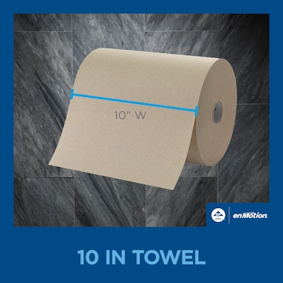 enmotion Recycled Hardwound Paper Towels, 1-Ply, 800 ft./Roll, 6 Rolls/Carton (89480)