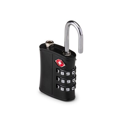 Bugatti Bondstreet 3-Digit Combination Lock, Black, 2/Set (TAC5413BS-BLK)