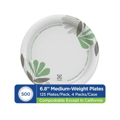 Dixie Pathways 7 Paper Plates, Multicolor, 500/Carton (UX7WS)