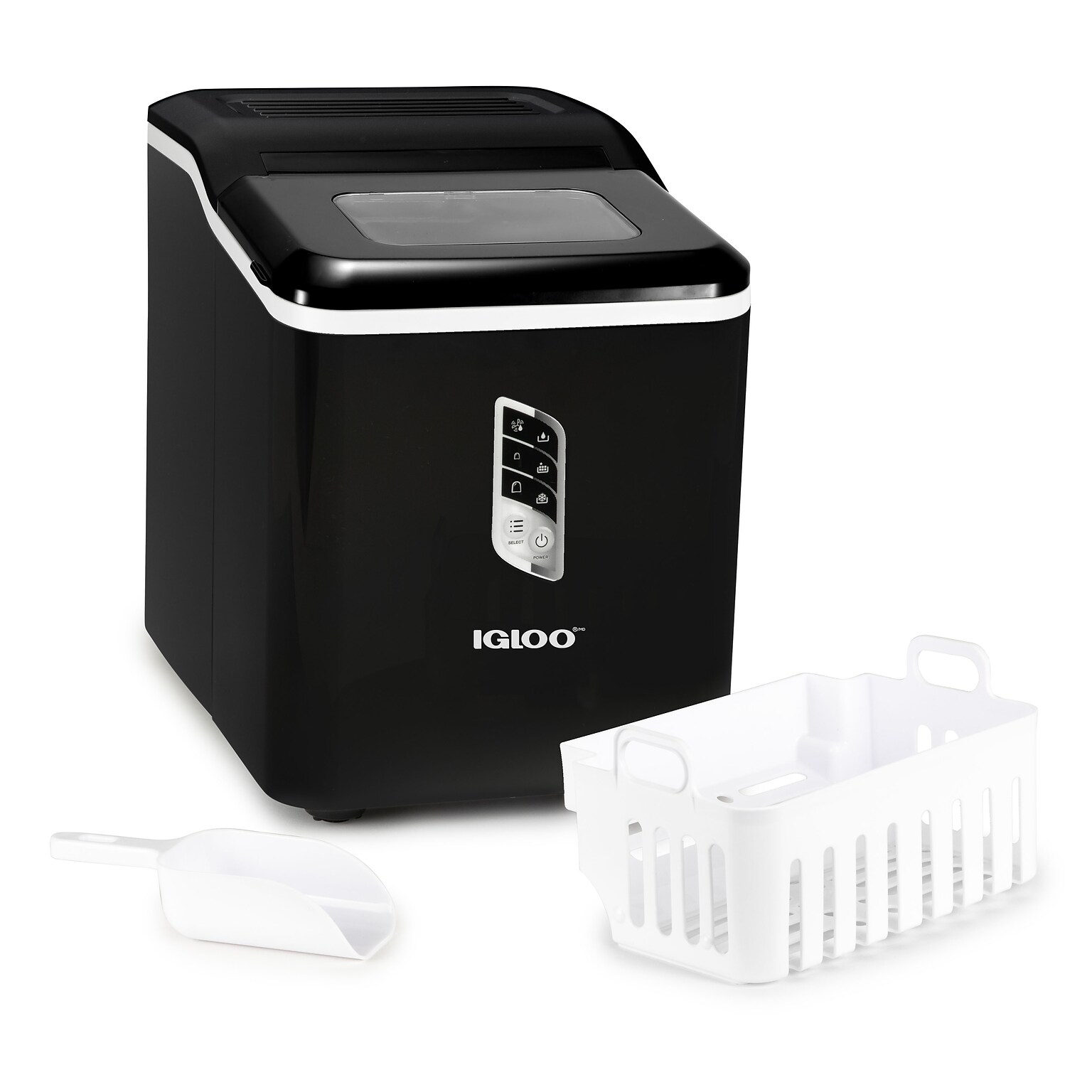 Igloo Automatic Self-Cleaning 26-Pound Ice Maker, Black (IGLICEBSC26BK)