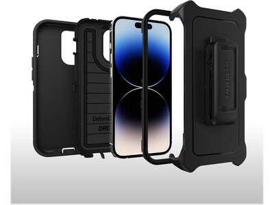OtterBox Defender Series Pro Black Rugged Case for iPhone 14 Pro (77-88696)