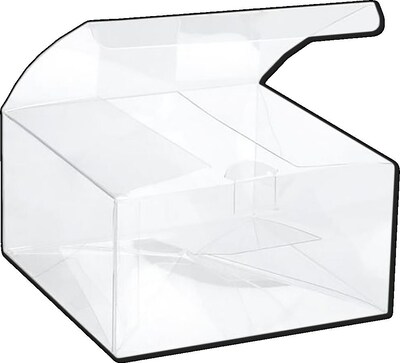 JAM Paper Pop & Lock Top Clear Gift Boxes, 5 5/8" x 5 5/8" x 3", 25/pack (CB-PLB202)
