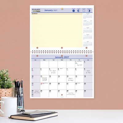 2027 AT-A-GLANCE QuickNotes 11 x 8 Monthly Wall Calendar (PM50-28-27)