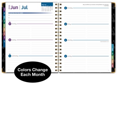 2026 Global Printed Products 8.5" x 11" Weekly & Monthly Planner, Paperboard Cover, Sugar Skull (FSHN-CY26-8511-48)