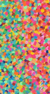 2026-2028 Willow Creek Confetti Pop 3.5 x 6.5 Monthly Wall Calendar, Assorted Colors (66034)