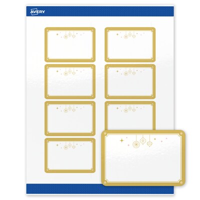 Avery Rectangle Multipurpose Labels, 2 x 3, White, 80/Pack (19479370522)