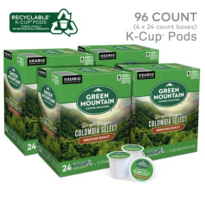 Green Mountain Colombia Select Coffee Keurig® K-Cup® Pods, Medium Roast, 96/Carton (6003)