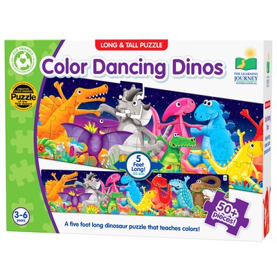 The Learning Journey 51-Piece Long & Tall Puzzles - Color Dancing Dinos (LJI423929)