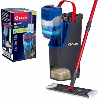 O-Cedar H2prO Flat Mop System, Black/Red (FHP175765)