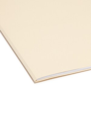 Smead WaterShed/CutLess 100% Recycled File Folder, 1/3-Cut Tab, Assorted, Letter Size, Manila, 100/Box(10347)