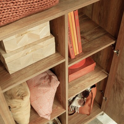 Sauder River Ranch 60"H Storage Cabinet with 5 Shelves, Sindoori Mango (437320)