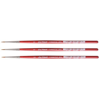 da Vinci COSMOTOP-SPIN Watercolor Synthetic Silkpainting Round Brush, 3 /Pack (DVXVA5580N2-3)