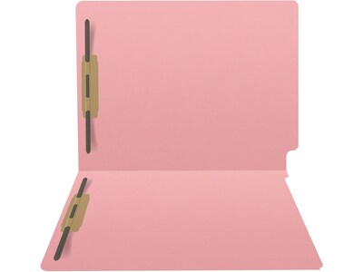Medical Arts Press Heavy-Duty End Tab File Folder, Straight Cut, Letter-Size, Pink, 40/Box (S-09458-PNK)