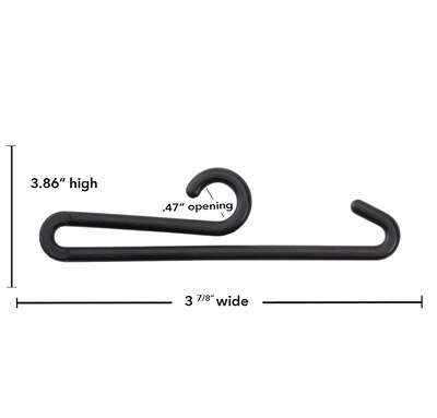 Nahanco 3 7/8" Sock Hanger, Black, 100/Pack, 100/Box (SH2-100)