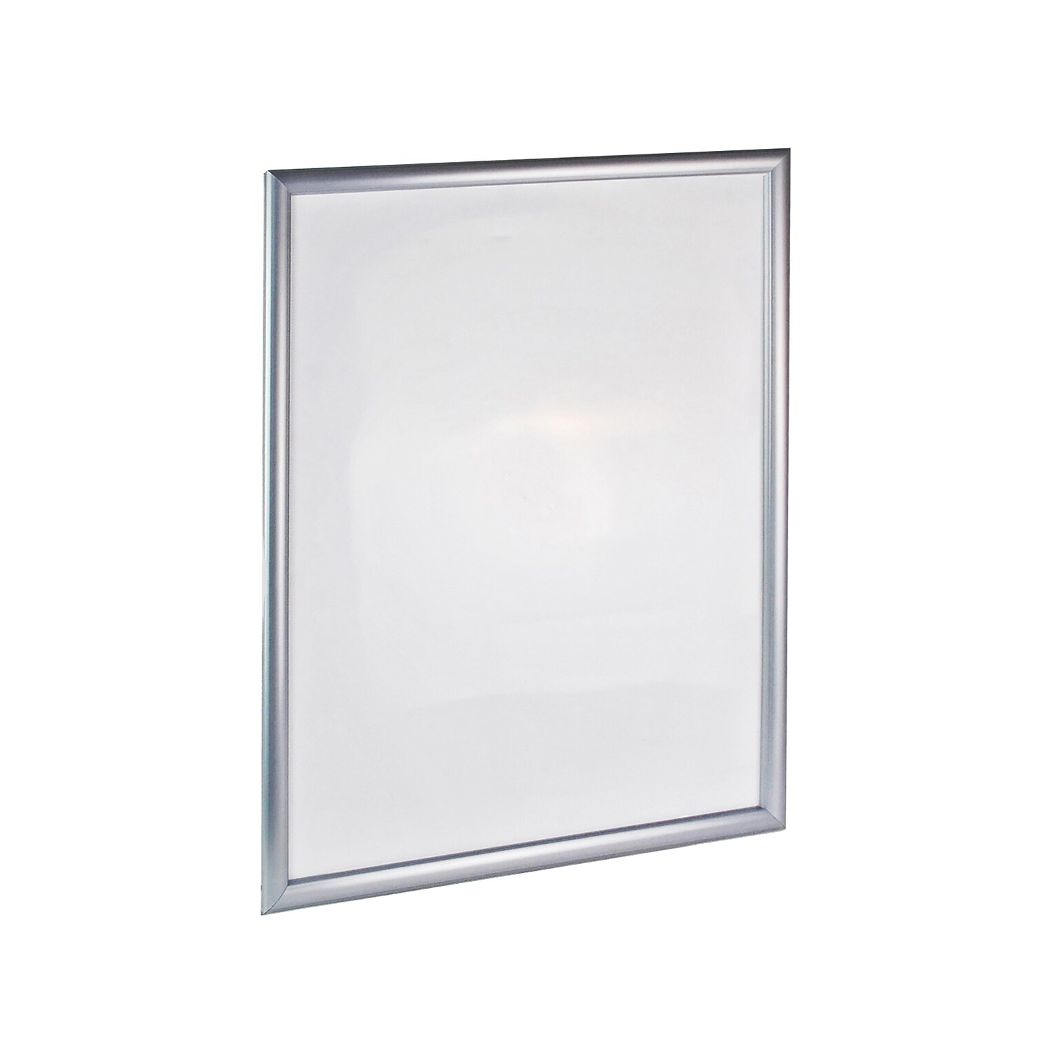 Azar Sign Holder, 20 x 30, Wall Mounted, Silver Plastic (300346-SLV)
