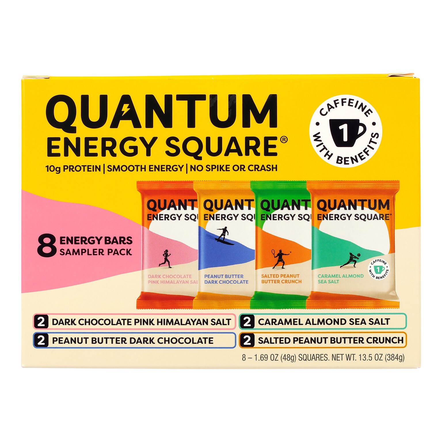 Quantum Gluten Free Energy Squares Variety Pack, 8/Pack (381-00007)