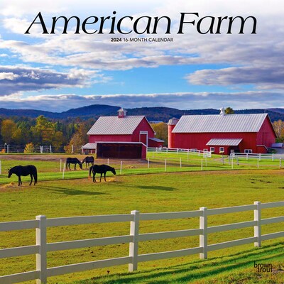 2024 BrownTrout American Farm 12 x 12 Monthly Wall Calendar (9781975457617)
