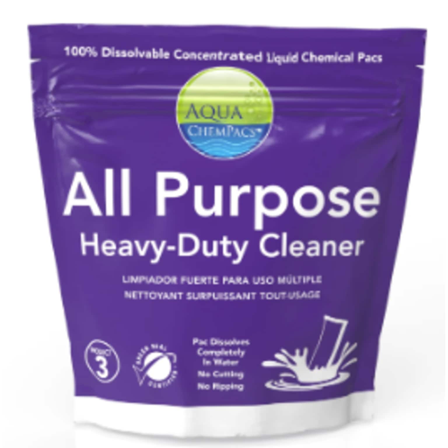 Aqua Chempacs All Purpose Heavy-Duty Cleaner, Lavender Scent, 20 Pods/Bag (9320955)